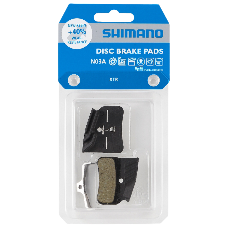N03A-RF Disc Brake Resin Pad & Spring, Shimano N03A-RF Disc Brake Resin Pad & Spring in package