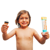 Thinkbaby SPF 30 Clear Zinc Sunscreen with model