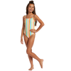 Roxy Youth Last In Paradise One Piece BGZ6-Bachelor Button Rainbow on model front