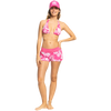 Roxy Women's Endless Summer PT Boardshort MJY6-Shocking Pink Hello Aloha MJY6-Shocking Pink Hello Aloha on model