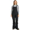 Roxy Women's Rideout Technical Snow Bib Pant KVJ0-True Black on model front