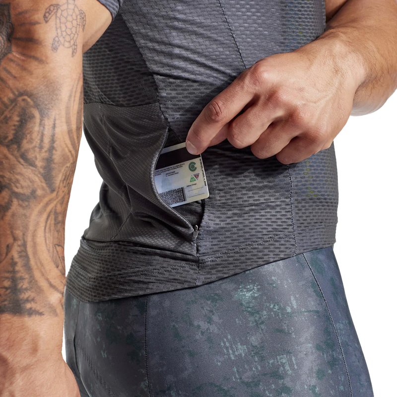 Men's Pro Mesh Jersey, Pear Izumi Men's Pro Mesh Jersey HD4-Urban Sage back pocket