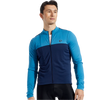Pearl Izumi Men's Quest Long Sleeve Jersey H2M-Navy/Lagoon on model front