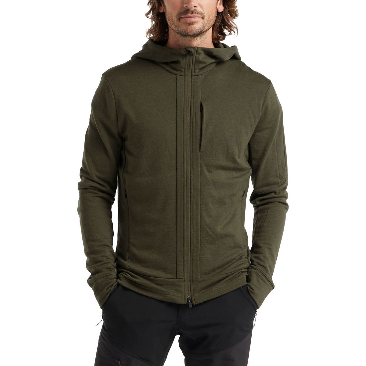 Men's quantum long sleeve zip deals hood
