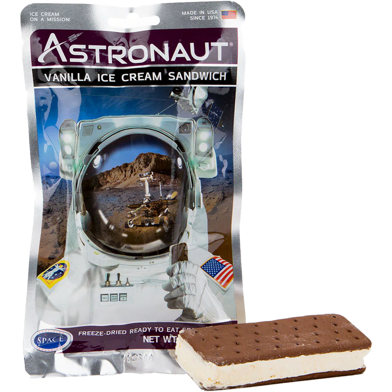 Freeze-dried Ice Cream Sandwich (1 Serving), Backpacker's Pantry Freeze-dried Ice Cream Sandwich out of package