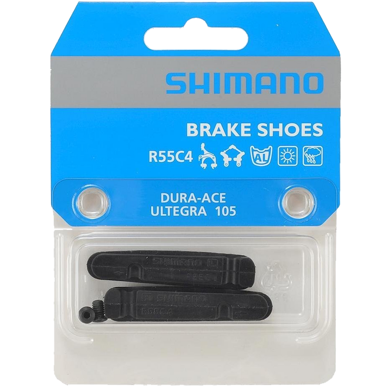 R55C4 Road Brake Pads - Pair, Shimano R55C4 Road Brake Pads in package