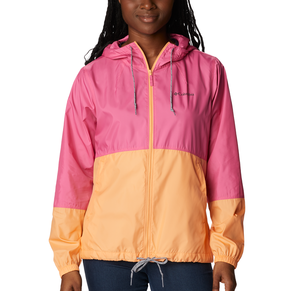 Columbia top pink windbreaker