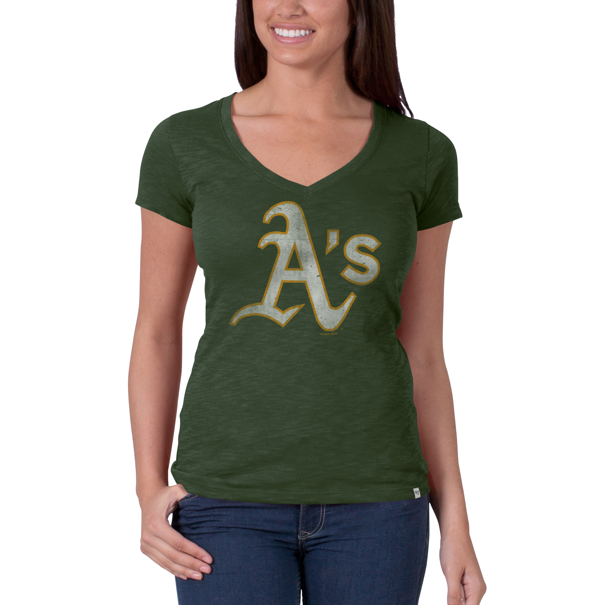 47 Brand Women's V-Neck Scrum Tee - MLB Ladies T-Shirt