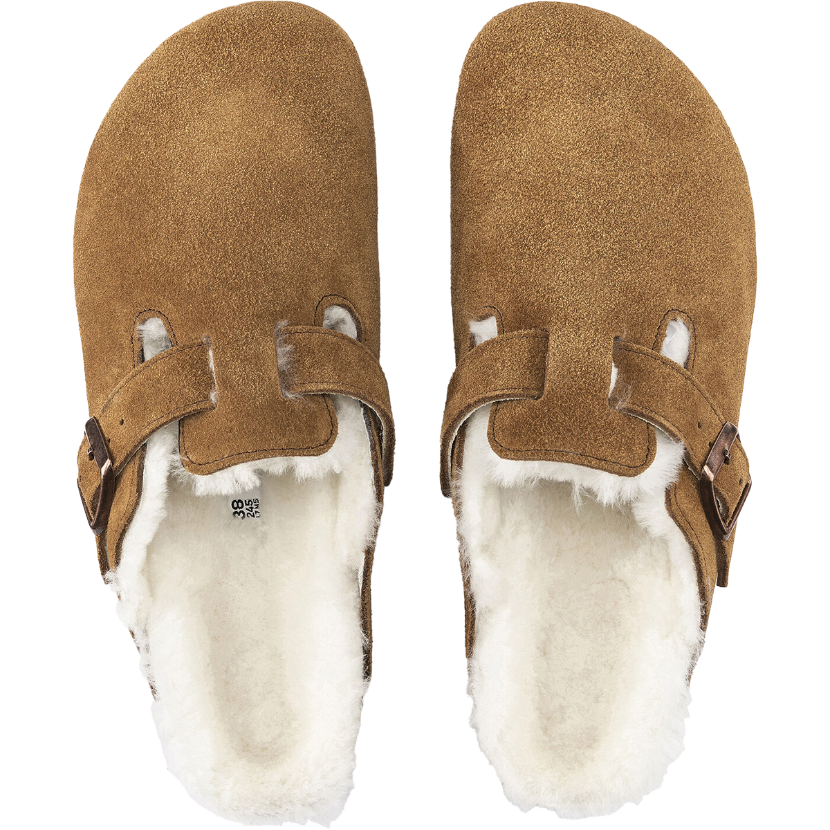 Shearling top birkenstock clog