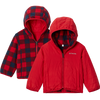 Columbia Youth Double Trouble Reversible Jacket in Mountain Red/Mountain Red Check