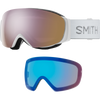 Smith Sport Optics Women's I/O Mag S in White Chunky Knit + CP Rose Gold and Rose Flash