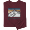 Patagonia Men's Long-Sleeved Line Logo Ridge Responsibili-Tee in Sequoia Red