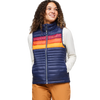 Cotopaxi Women's Fuego Down Vest in Maritime/Raspberry Stripes