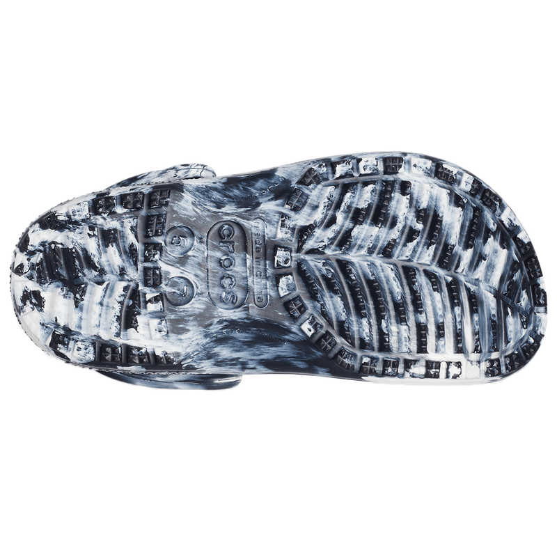 Classic Marbled Clog, Crocs Classic Marbled Clog 103-White/Black