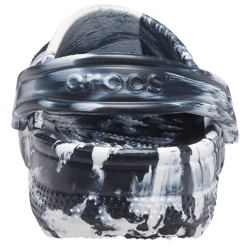 Classic Marbled Clog, Crocs Classic Marbled Clog 103-White/Black