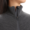 Icebreaker Women's RealFleece Merino Descender Long Sleeve Zip collar