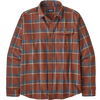 Patagonia Men's Lightweight Fjord CIC Flannel Shirt in  Graft: Sisu Brown