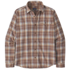 Patagonia Men's Lightweight Fjord CIC Flannel Shirt in Libbey: Dusky Brown