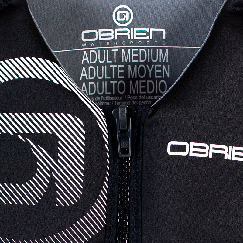 Men's Flex V-Back Vest, O'Brien Watersports Men's Flex V-Back Vest zipper