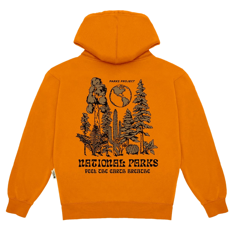 Men's Feel The Earth Breathe Hoodie, Parks Project Men's Feel The Earth Breathe Hoodie Orange