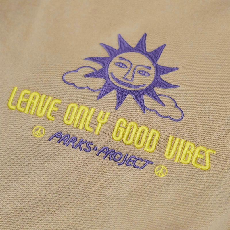 Men's Leave Only Good Vibes Crew Sweatshirt, Parks Project Men's Leave Only Good Vibes Crew Sweatshirt Khaki