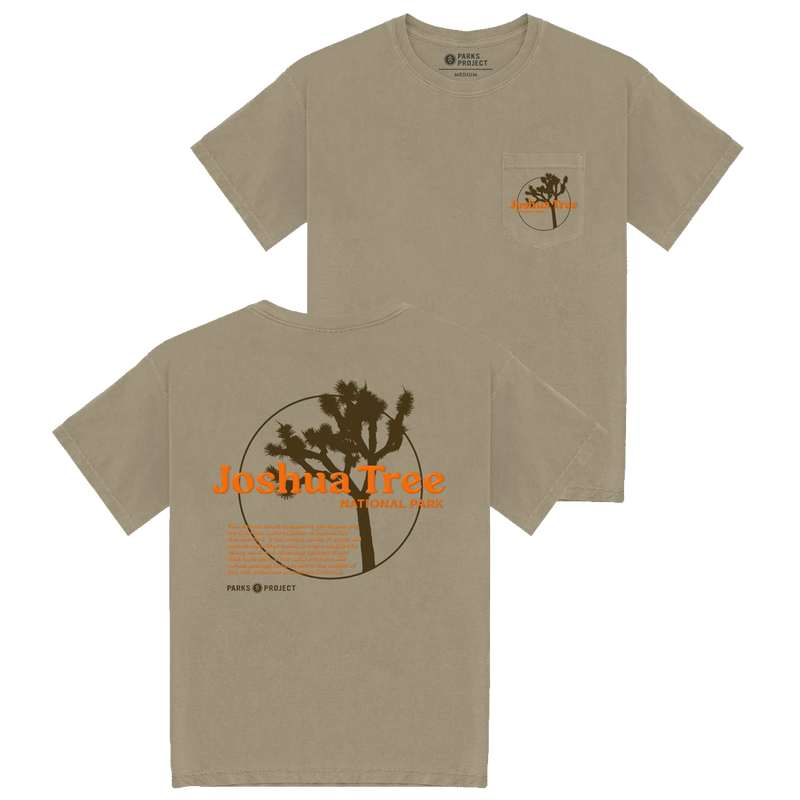 Men's Joshua Tree Puffy Pocket Tee, Parks Project Men's Joshua Tree Puffy Pocket Tee Khaki