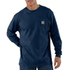 Carhartt Men's Loose Fit Heavyweight Long-Sleeve Pocket T-Shirt in Navy