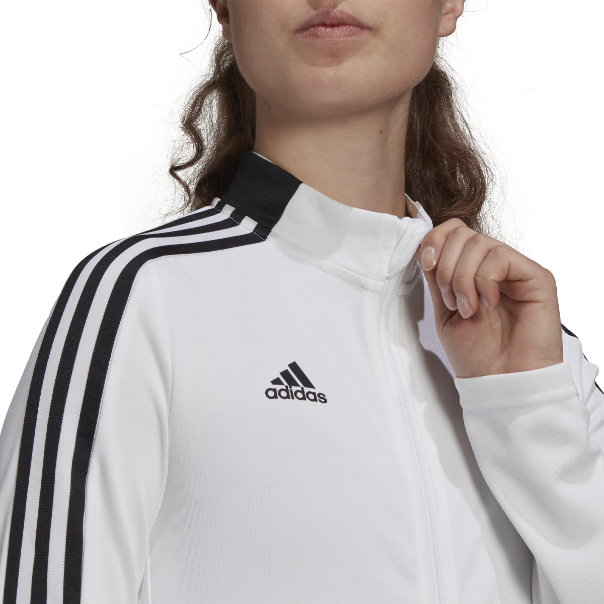 Adidas white 2025 track jacket women's