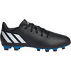 adidas Youth Predator Edge.4 Flexible Ground Cleats in Black/White