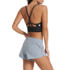 Vuori Women's Long Line Elevation Bra HBK-Black Heather rear