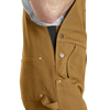Carhartt Men's Relaxed Fit Duck Bib 32" Overall side closure