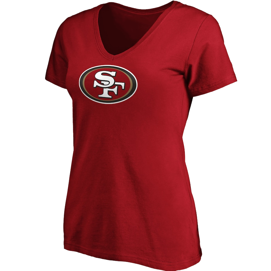 Women's 49ers V-Neck Primary Logo Short Sleeve – Sports Basement