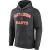 Majestic Men's Giants Fleece Heart and Soul Hoodie in Charcoal Heather