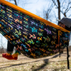Eagles Nest Outfitters DoubleNest Print Hammock with one person