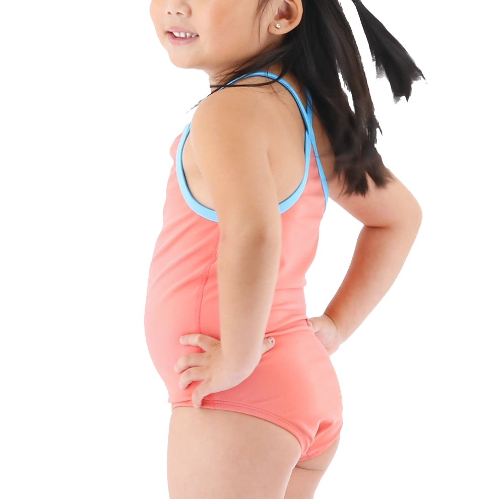 Youth Solid Diamondfit Swimsuit alternate view