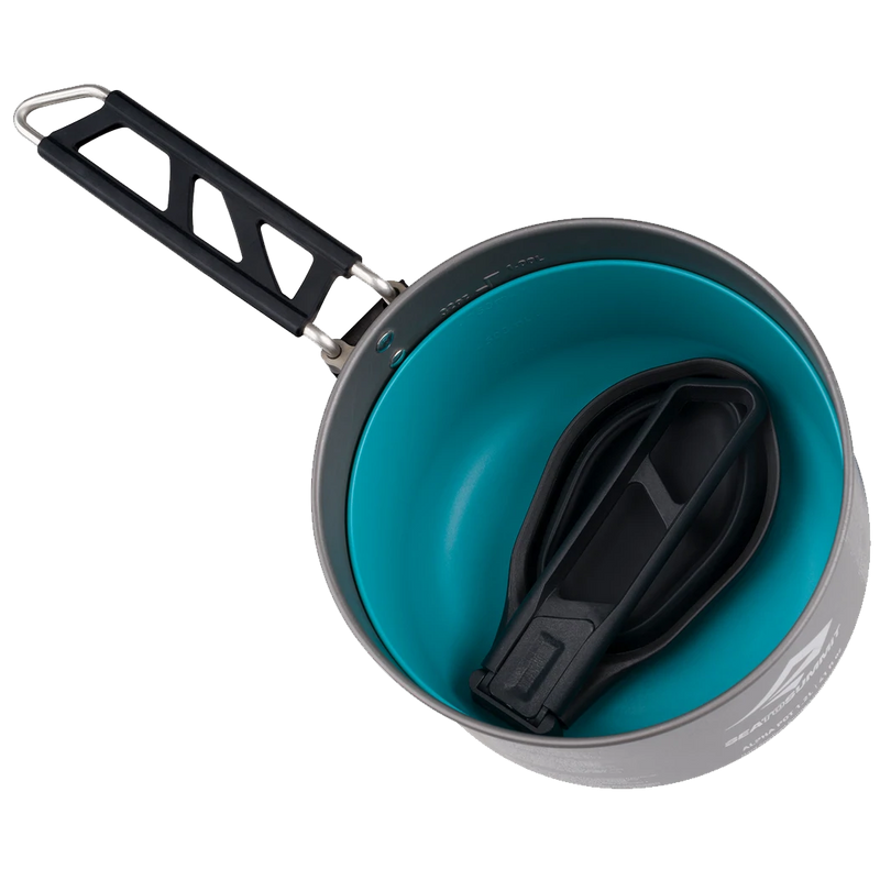 Camp Kitchen Folding Serving Spoon, Sea to Summit Camp Kitchen Folding Serving Spoon packed in dish