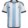 adidas Youth Argentina 22 Home Jersey in White/Light Blue