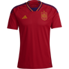 adidas Men's Spain WC 2022 Home Jersey in Power Red/Navy