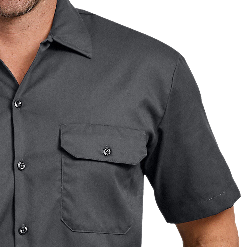 Men's Flex Short Sleeve Twill Work Shirt, Dickies Men's Flex Short Sleeve Twill Work Shirt pocket detail