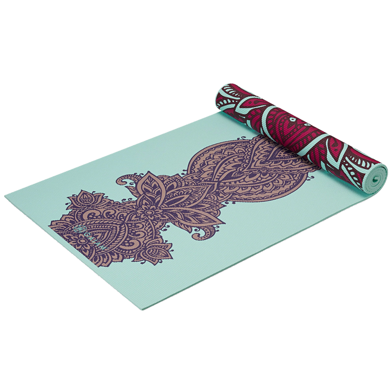 Reversible Yoga Mat Zara Rogue, Gaiam Reversible Yoga Mat Zara Rogue unrolling