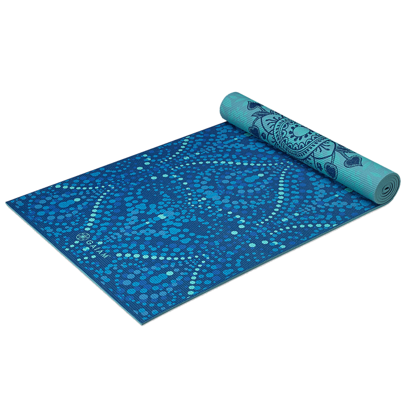 Reversible Yoga Mat Mystic Sky, Gaiam Reversible Yoga Mat Mystic Sky rolled