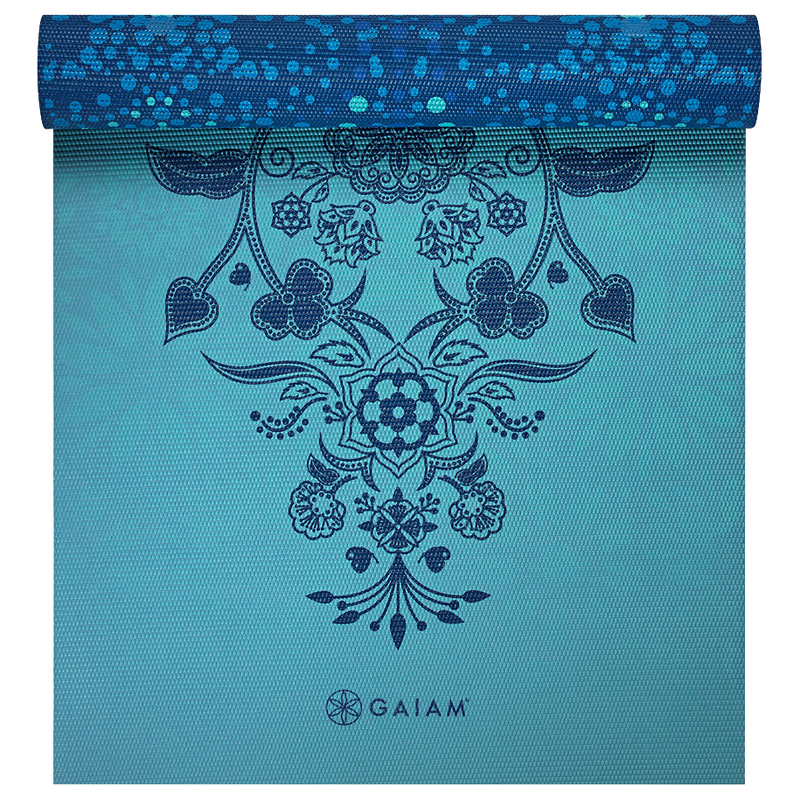 Reversible Yoga Mat Mystic Sky, Gaiam Reversible Yoga Mat Mystic Sky rolled