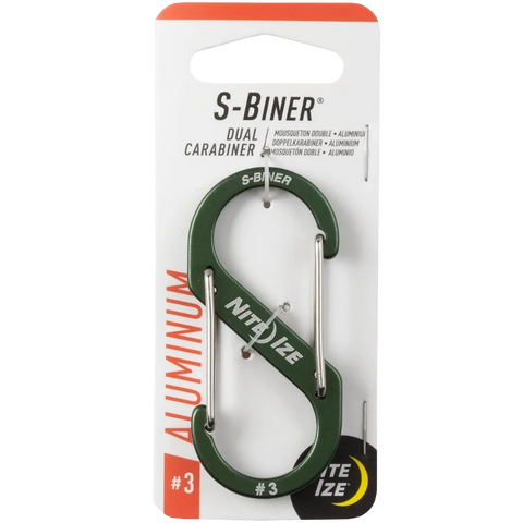 S-Biner Aluminum Dual Carabiner #3 Olive