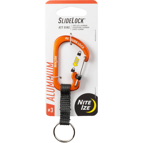 SlideLock Key Ring Aluminum Orange