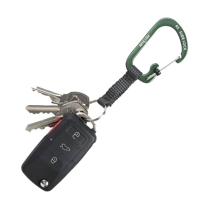 SlideLock Key Ring Aluminum Olive alternate view