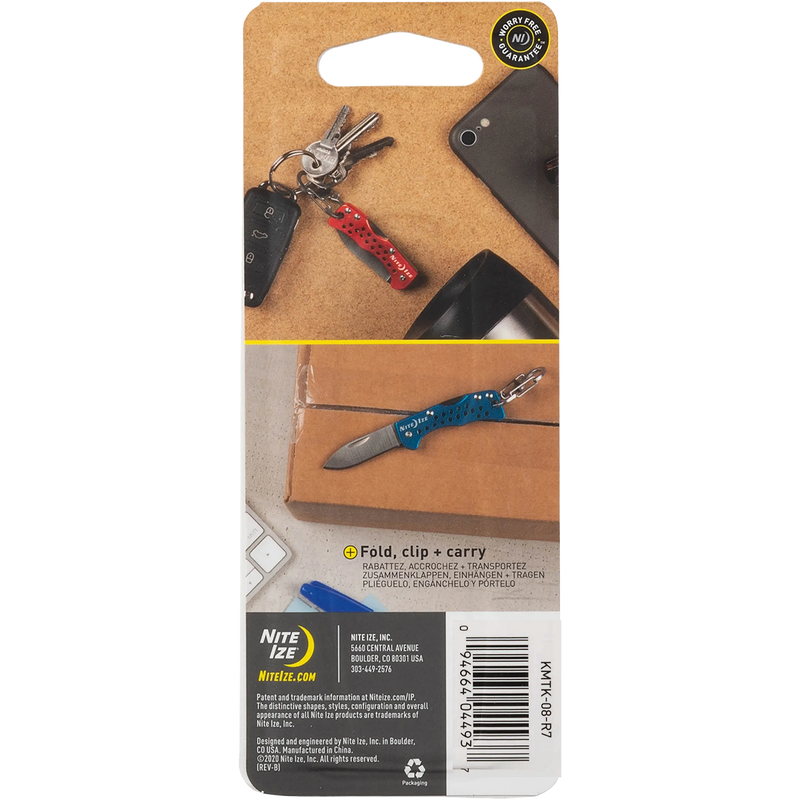 DoohicKey Key Chain Knife Olive, Nite Ize DoohicKey Key Chain Knife back of package