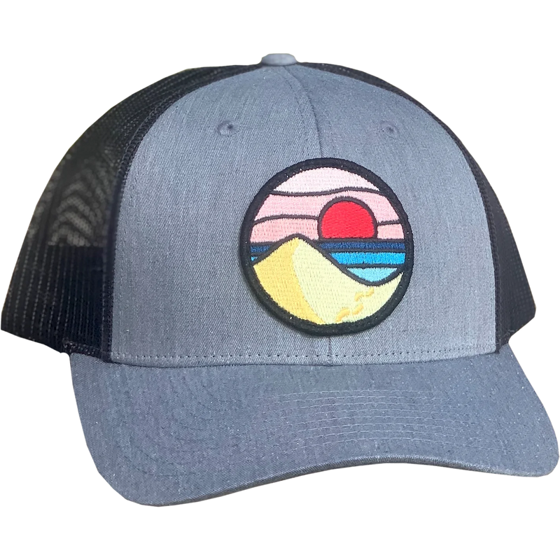 Curved Brim Trucker with Beach Day Patch, Featured Image