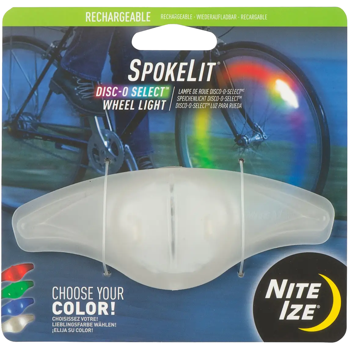 SpokeLit Rechargeable Disco-Select Wheel Light alternate view