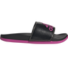 Adidas Women's Adilette Comfort Logo Slides in Black/Fuchsia