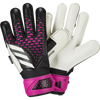 adidas Youth Predator Match Fingersave Gloves in Black/Shock Pink